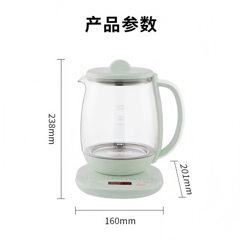 九阳(Joyoung) 养生壶煮茶器煮茶壶电水壶热水壶烧水壶电热水壶 K15D-WY6130玉簪绿高清大图