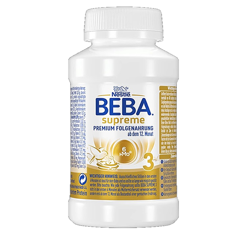 原装进口德国 雀巢(Nestle)BEBA贝巴至尊婴幼儿配方液态水奶 3段 200ml*12瓶高清大图
