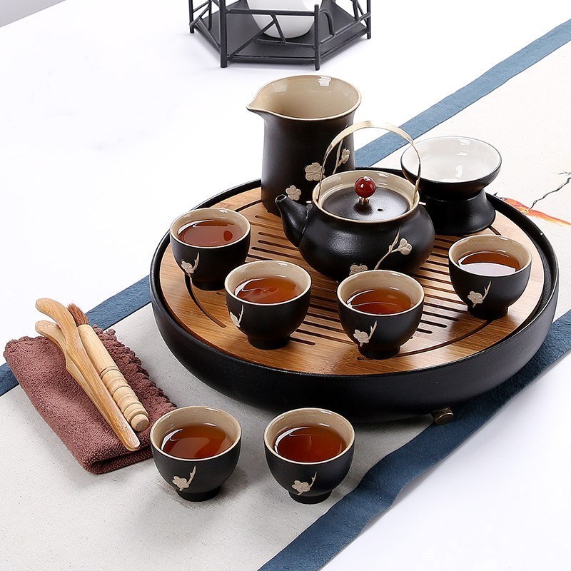 家用功夫干泡茶台玻璃茶具套装茶壶日式简约陶瓷茶盘储水茶海其他否clevermama