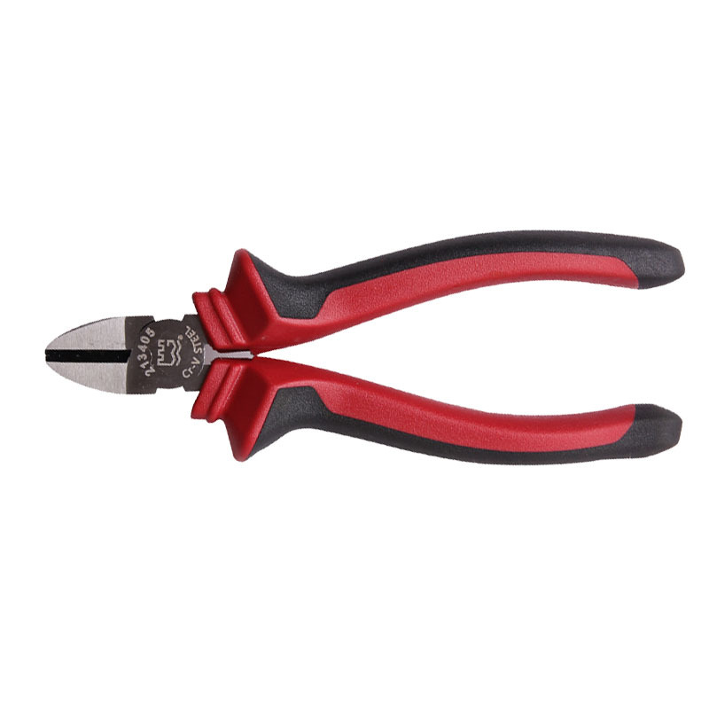 长城精工 6英寸工业级德式双色柄斜嘴钳 偏口钳剪线钳 150mm 213406 1把高清大图