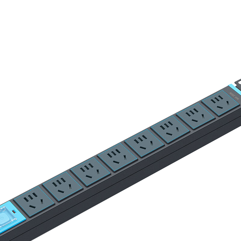 公牛(bull)pdu机柜插座/插线板/插排/排插/接线板/拖线板 8位总控全长