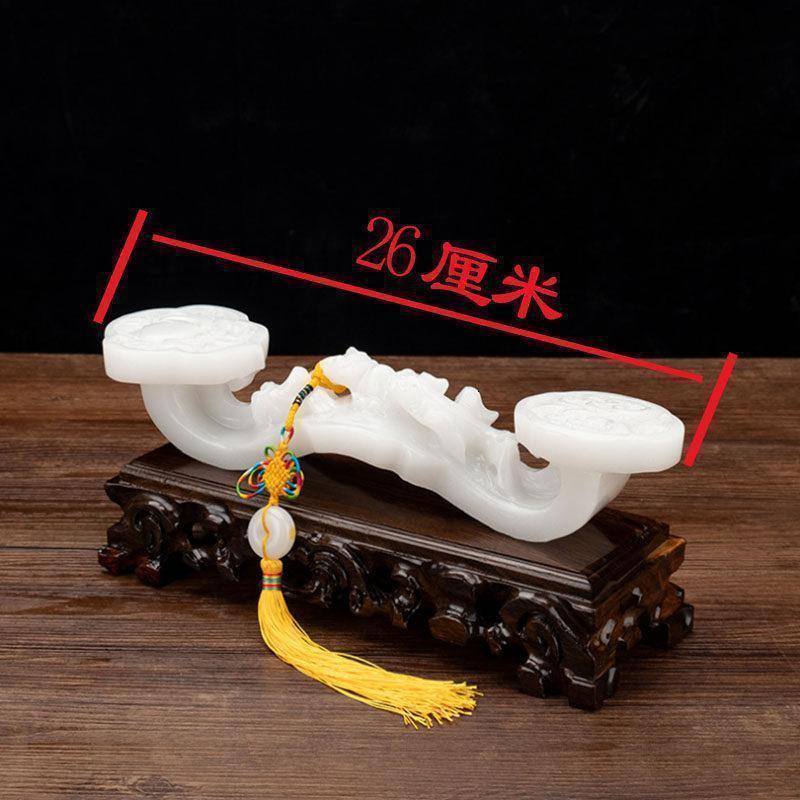家柏饰(CORATED)玉如意矿石运势中式摆件乔迁开业传统礼品高清大图
