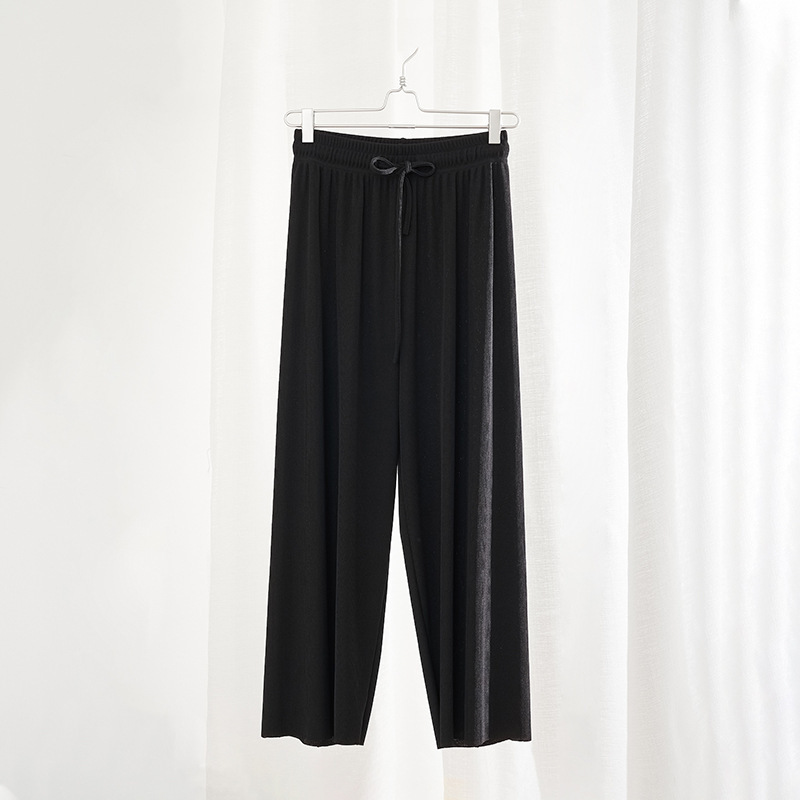 樵JIAO垂感清凉阔腿裤夏高腰宽松休闲裤直筒裤0175-WJ-1921