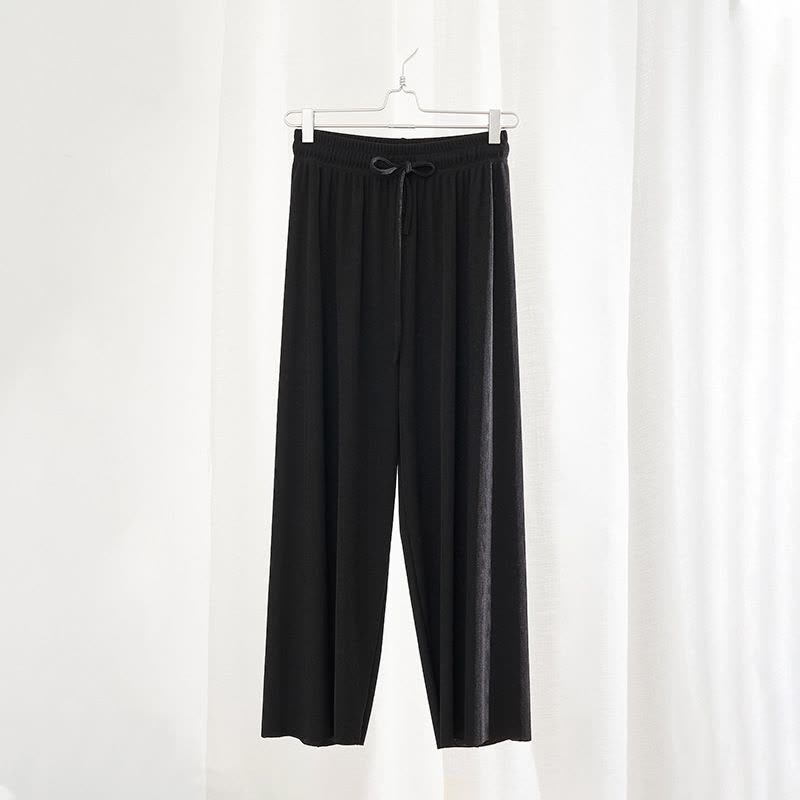 樵JIAO垂感清凉阔腿裤夏高腰宽松休闲裤直筒裤0175-WJ-1921图片