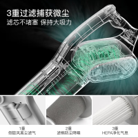 德尔玛(Deerma) DX700吸尘器家用手持吸尘器推杆地毯式两用小型强力大功率吸尘器升级版