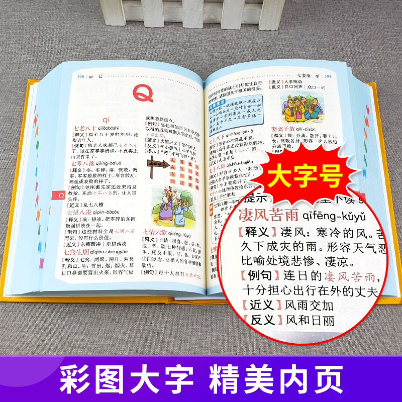 [正版]2022年成语词典小学生多功能大全中华成语大全词语字典带解释四字彩图彩色版中华现代汉语词语中小学字典大字典书高清大图