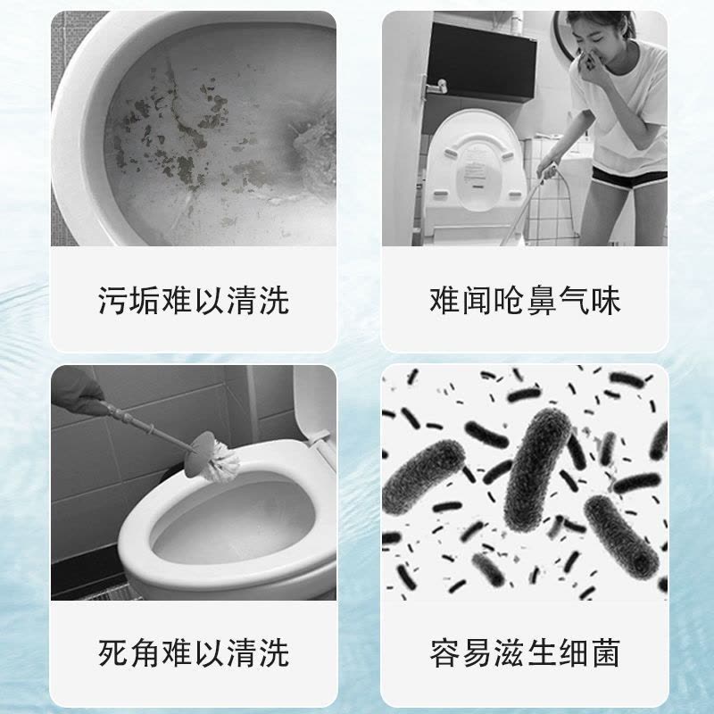 [补贴10%]厕所除臭去异味留香马桶小花凝胶洁厕灵宝卫生间除垢蓝泡泡清洁剂图片