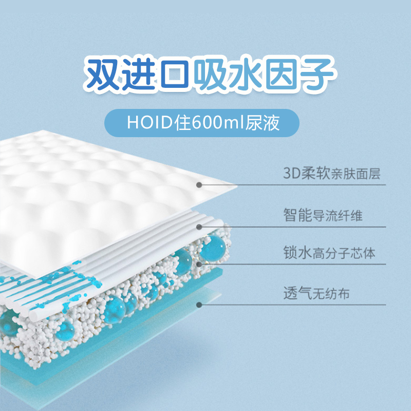巴布豆超柔亲肤纸尿裤 M90片箱装 男女宝宝通用尿不湿 M30片*3包组合装
