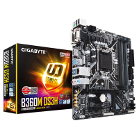 英特尔酷睿六核 i7-8700 散片 搭 技嘉 (Gigabyte) B360M DS3H 主板CPU套装