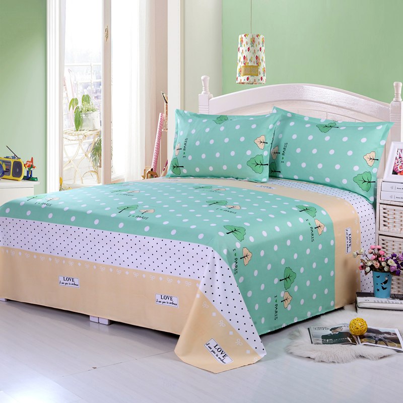 斜纹加厚床单单件双人床单仿纯棉磨毛床单