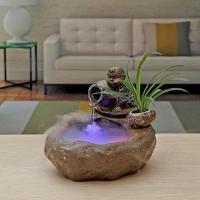陶瓷喷泉流水水景客厅家居装饰品桌面摆件创意风水招财鱼缸加湿器y