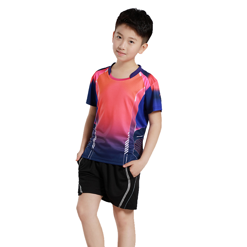 新款乒羽儿童羽毛球服套装学生乒乓球运动服球衣男女童短袖