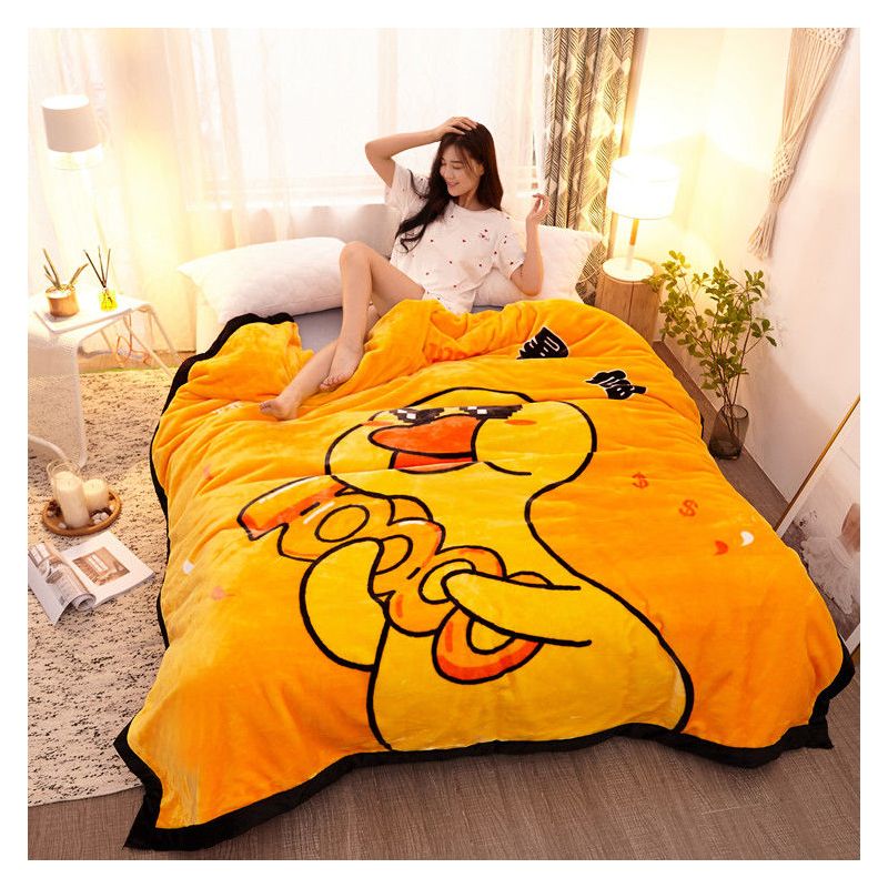 Sleepy Bear 云毯双层加厚拉舍尔毛毯冬季毯子卡通学生宿舍珊瑚绒毯双面毯