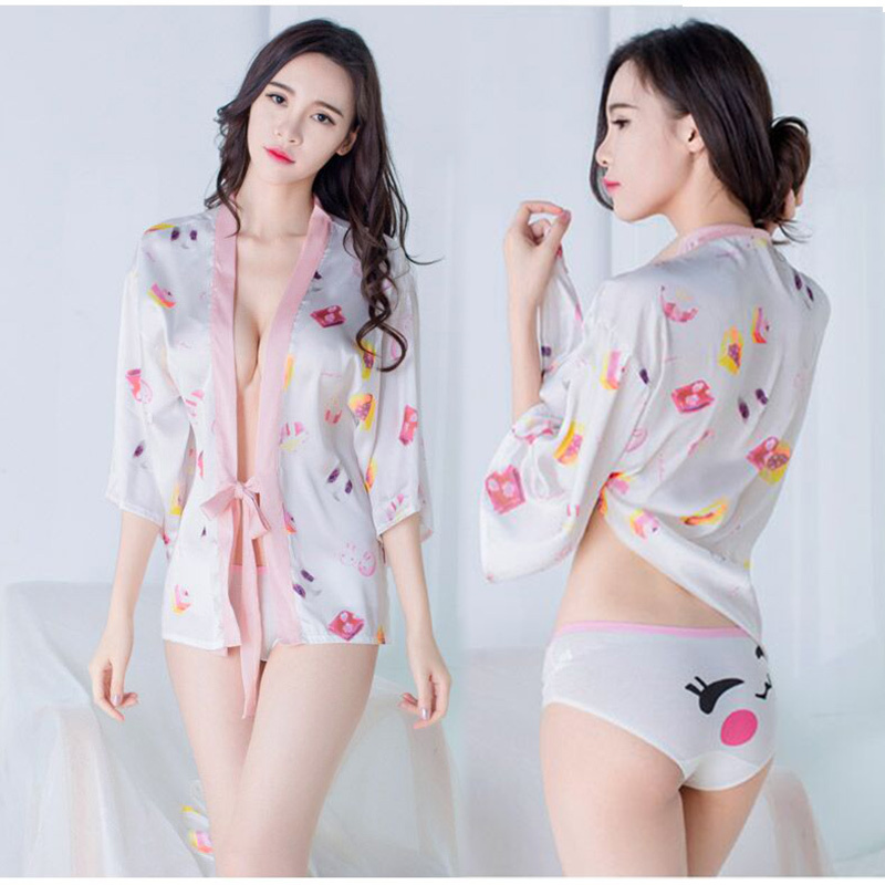 性感小胸和服女情趣内衣服激情套装骚夜火用品制服透视三点式