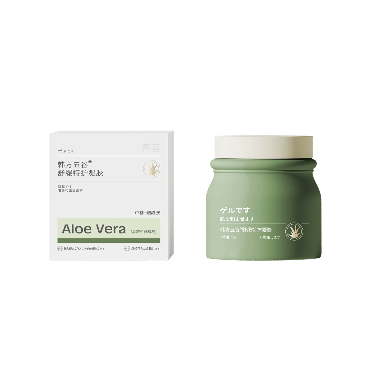 韩方五谷舒缓特护凝胶250g 天然五谷萃取 深层保湿锁水 植物配方温和滋养 敏感肌安心使用高清大图
