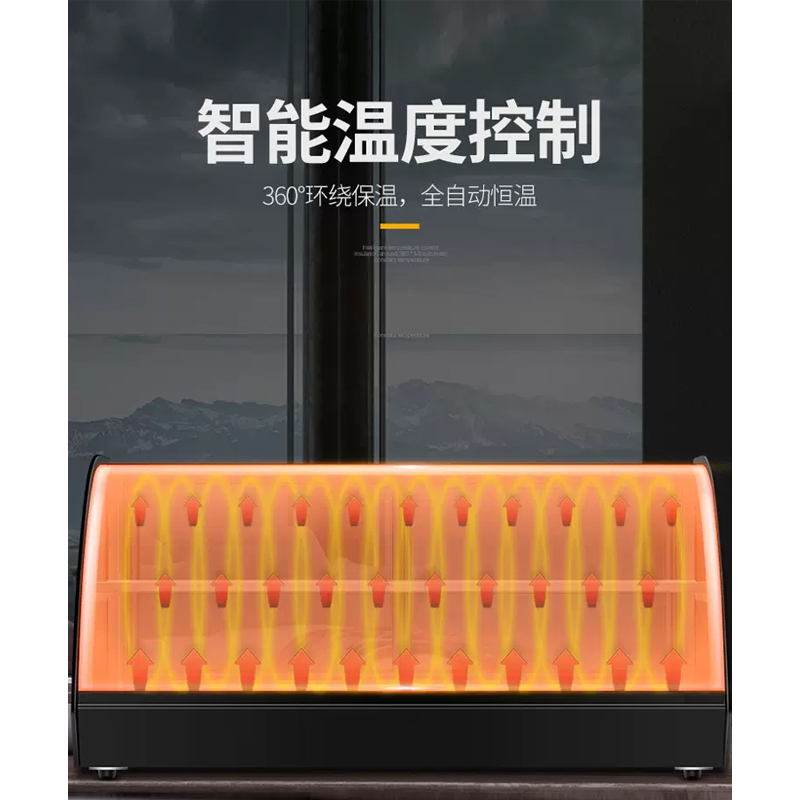 乐创/Lecon 商用保温柜展示柜保温电热台式陈列柜熟食柜 加热熟食面包蛋挞熟食快餐店保温柜 1.2米升级热风循环款三层