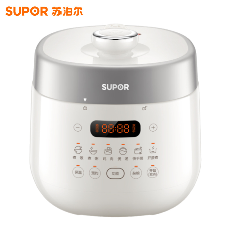 苏泊尔(SUPOR)电压力锅3L精致容量 家用2-3人电高压锅电饭煲电饭锅煮饭锅陶晶不粘内胆SY-30FC3006高清大图