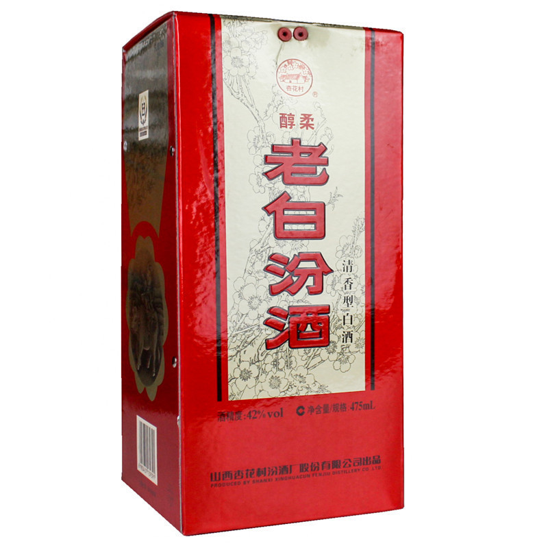 山西杏花村汾酒醇柔42度475ml清香型整箱6瓶装纯粮食礼品盒