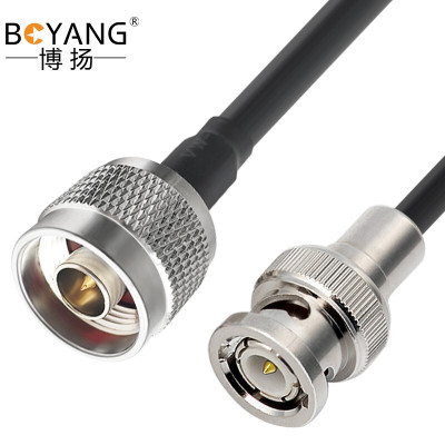 博扬 同轴射频连接线 N型公头转BNC公头转接线 同轴SYV50-5跳线馈线 N-BNC型延长线 BY-N/BNC