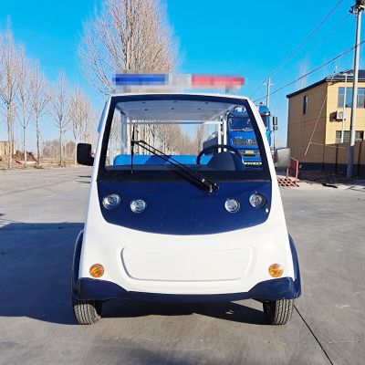 统航电动巡逻车皮卡三排8座四轮观光车带斗物业保安巡查车景区校园巡视车转运车电瓶载货