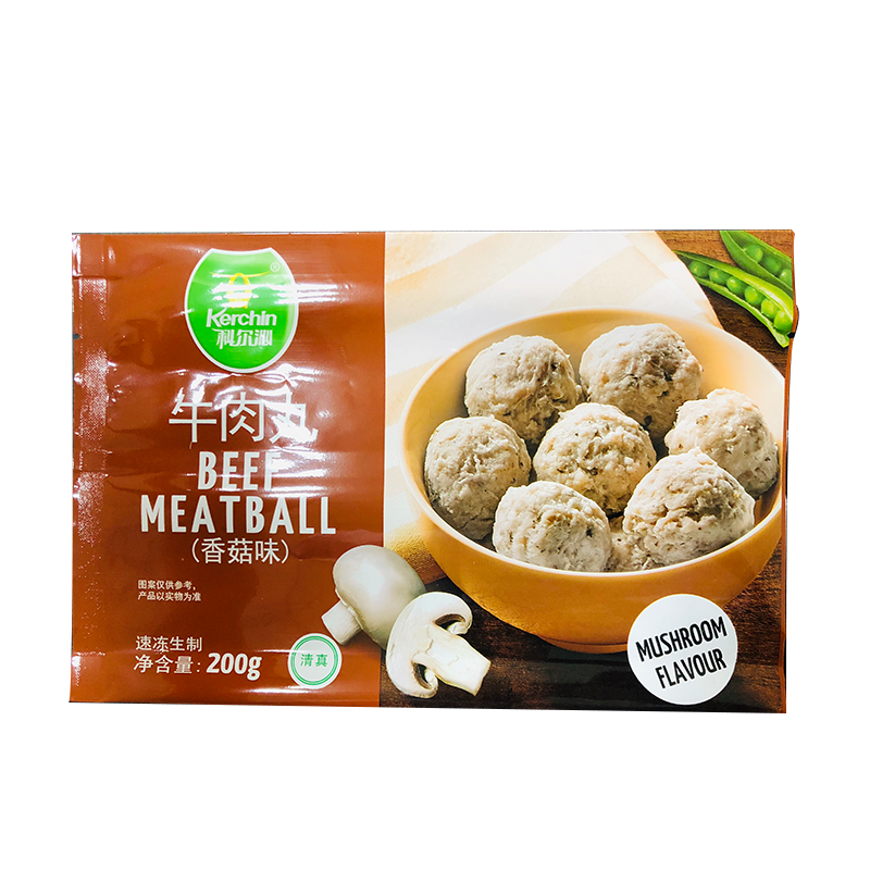 科尔沁 速冻丸类 牛肉丸 香菇味 国产 内蒙古牛肉 袋装 200g高清大图