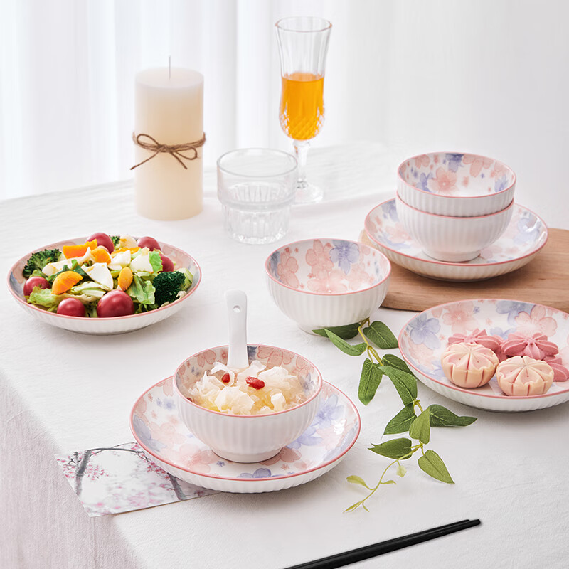 共禾京品 樱花飞舞 十六头餐具 ZFWACOM240018高清大图