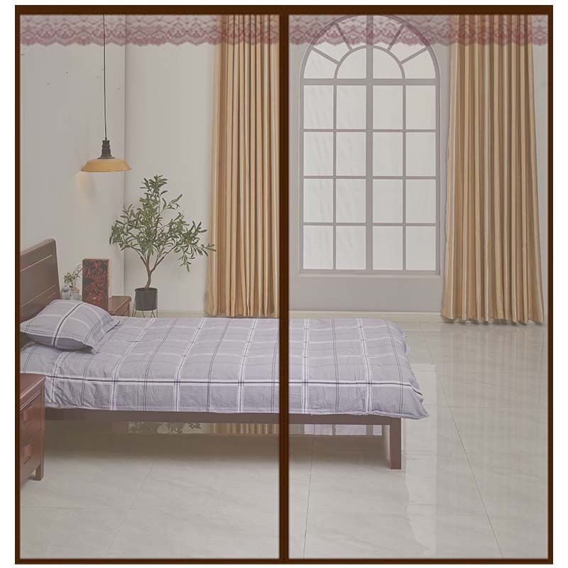 比韩(BIHAN)防蚊纱窗磁性免打孔魔术门帘贴 定制咖色常规 85*195cm