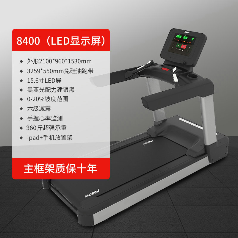 亿迈商用跑步机家用静音多功能倒跑走步机健身房有氧减震器械-【健身房】EM8400 LED屏
