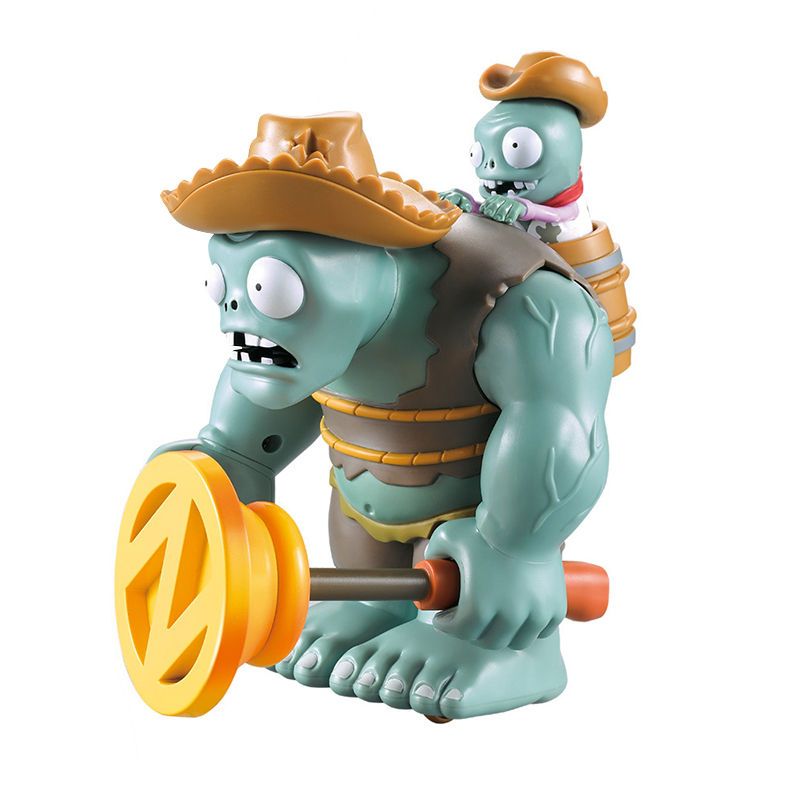 儿童玩具植物大战僵尸狂野西部牛仔巨人弹射小鬼僵尸车礼物西部牛仔