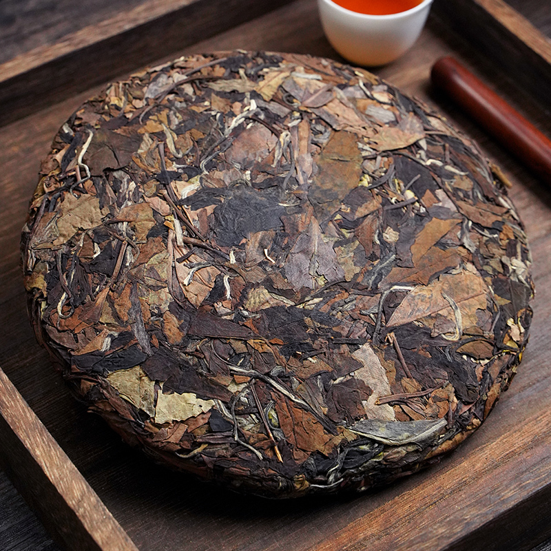 福岗福鼎白茶茶叶陈年高山春寿眉福建磻溪老白茶饼350g