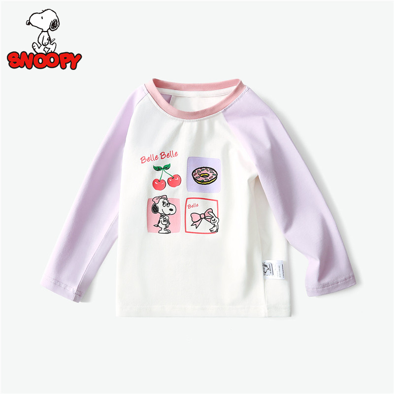 史努比SNOOPY童装女童长袖T恤春秋新款女生长袖上衣