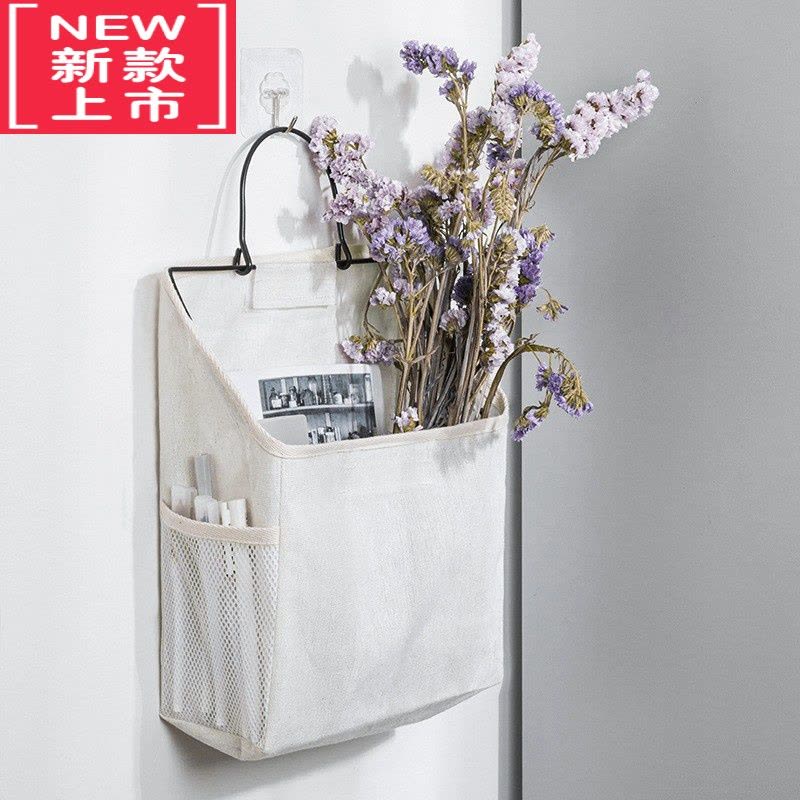 可莉允宿舍课桌收纳挂袋挂墙壁挂书桌ins收纳袋床头布袋墙上门后置物袋w图片