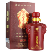 茅台镇酱香型白酒53度怀庄1983十年陈酿 礼盒装