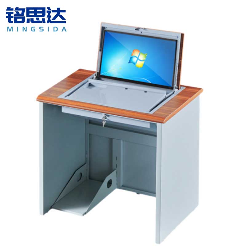铭思达翻转电脑桌单人位张高清大图