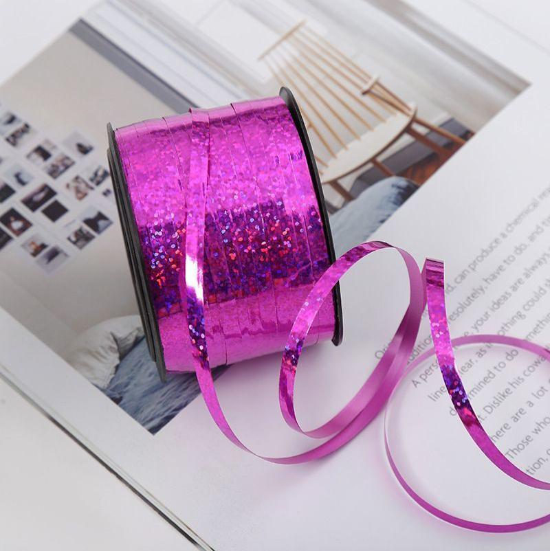 结婚婚庆婚礼绳子用品扎带气球布置装饰氦气彩带丝带派对镭射绑绳- -- -彩带- -紫色1卷【91米】