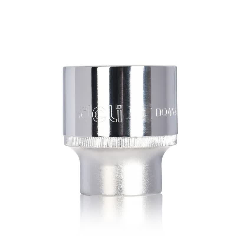 得力(终保)19mm系列十二角重型套筒(银)34mm【DQ4534】