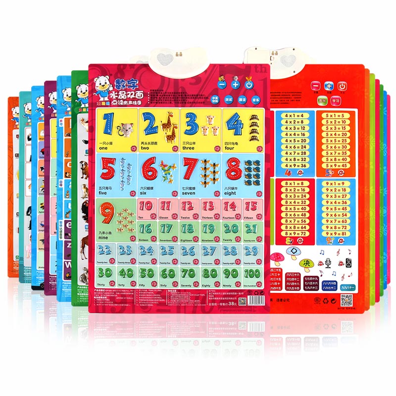 墙壁一年级电子有声挂图早教发声0-3岁幼儿汽车立体字母表拼音表 拼音汉字唐诗3件高清大图