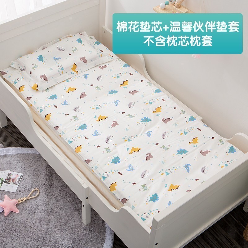 美帮汇全棉幼儿园床垫儿童春夏褥子垫子宝宝午睡小床垫被床全棉花垫 温馨伙伴 65*135（填充2斤）
