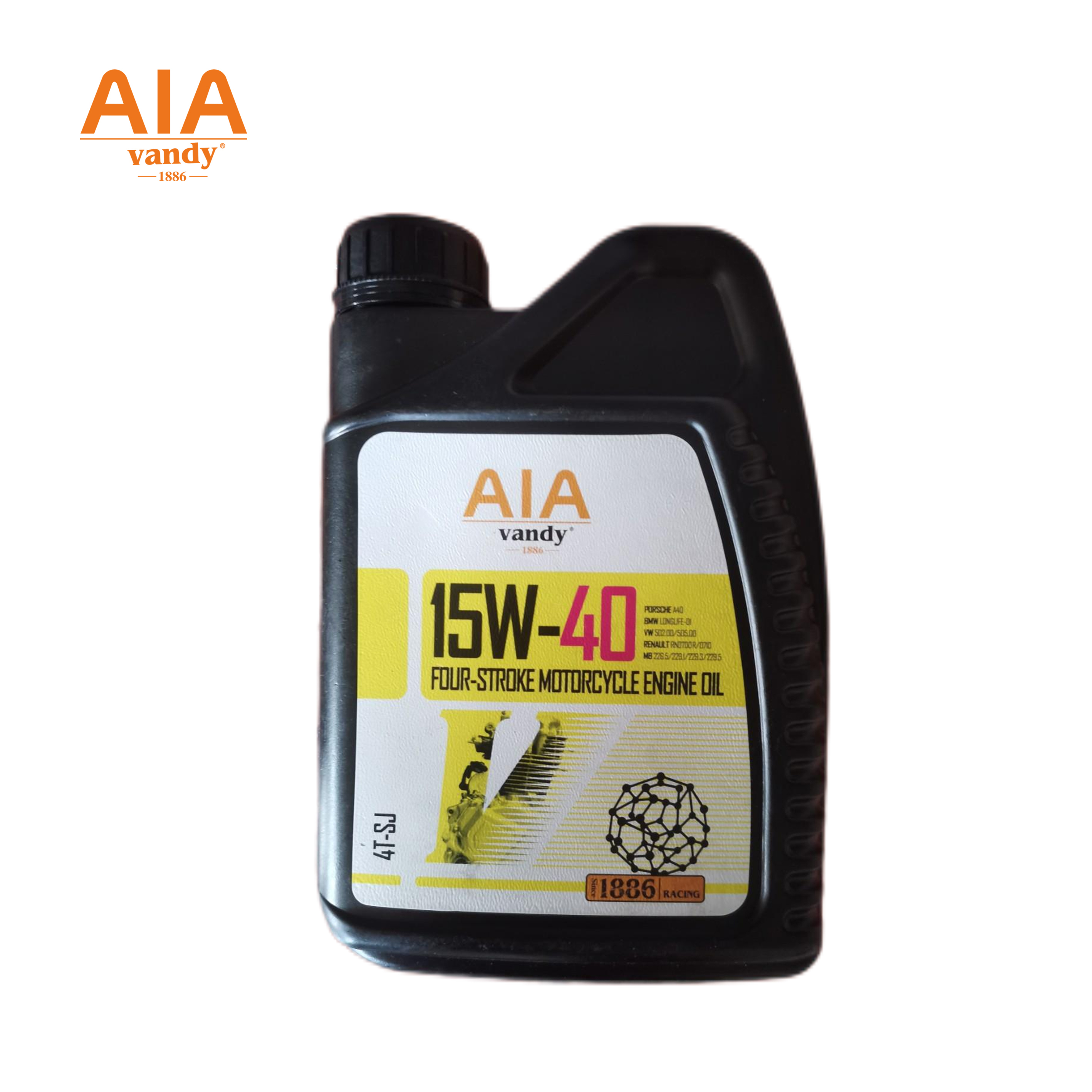 AIA 四冲程摩托车发动机油 4T-SJ 15W/40 1L*12箱