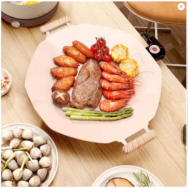 小熊多功能智能电烤盘高颜值