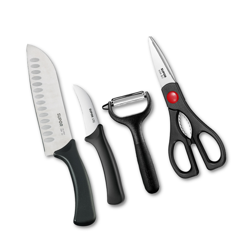 苏泊尔 刀具礼盒四件套TK1610Q(切片刀+多用刀+果皮刀+厨房多用剪刀)高清大图