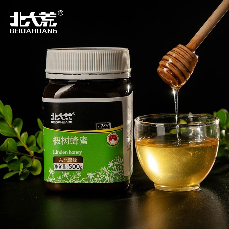 北大荒 东北黑蜂 1918系列 椴树蜜 纯蜂蜜500g 地理标志产品
