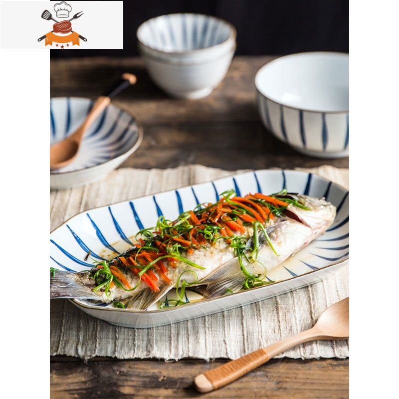 日式碟套装家用陶瓷菜盘子面组合网红简约餐具筷鱼盘吃饭 敬平 6.3英寸面碗图片