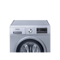 西门子（SIEMENS）WM12N1R80W家用全自动8公斤一级能效带加热高温中途添衣直流变频除菌除螨消毒滚筒洗衣机银色