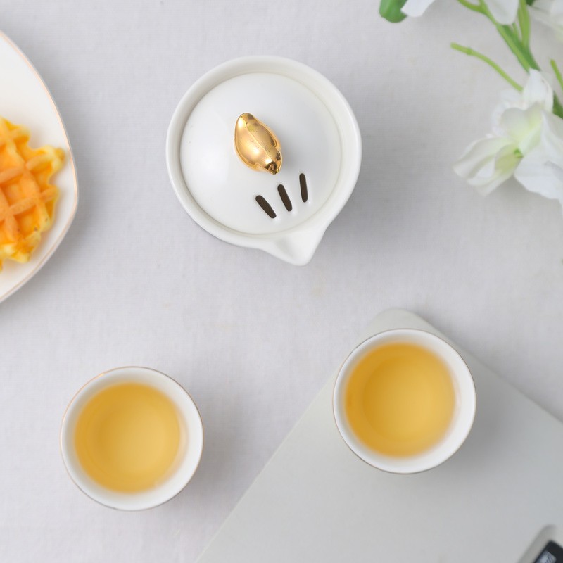唯都 泡茶壶泡茶杯套装 居家旅行中式陶瓷水具 一壶两杯 水悦小鸟茶具 W-S41高清大图