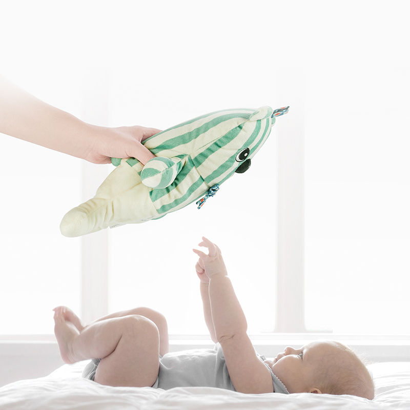 babycare婴儿安抚巾玩具可入口响纸布偶可咬陪宝宝睡眠毛绒玩偶 7013 均码 夏奇拉天鹅
