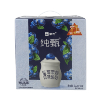 蒙牛 纯甄 巴氏热处理风味酸奶 蓝莓果粒风味酸奶 200g*10 营养早餐酸奶 礼盒装休闲办公室饮品