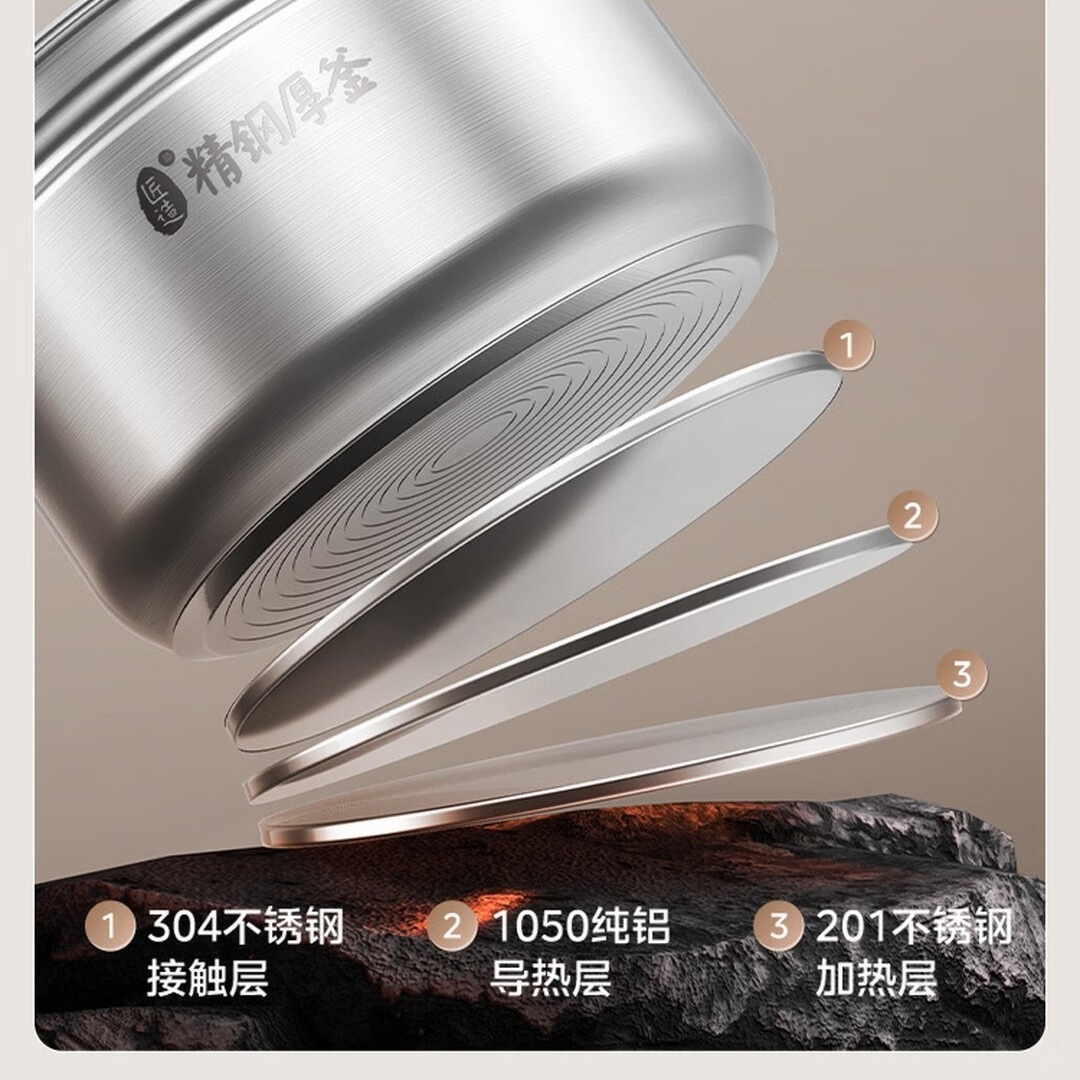 美的 (Midea)大压力1速嫩蒸电压力锅0涂层电饭煲6L家用6-8人电饭锅MY-E6930G智能预约开盖火锅高清大图