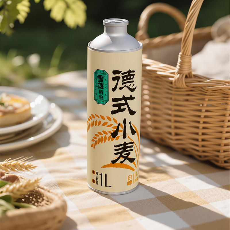 雪花啤酒(Snowbeer) 德式小麦精酿白啤11度1L*6罐 整箱装高清大图