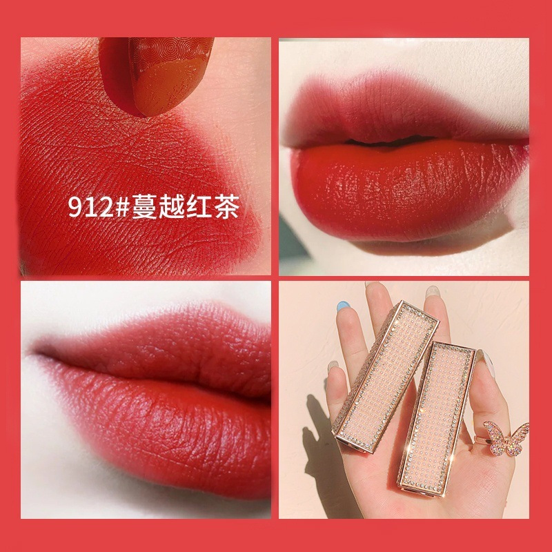 xixi悦色珠润口红不易掉色雾绒哑光细闪小珍珠口红学生唇膏